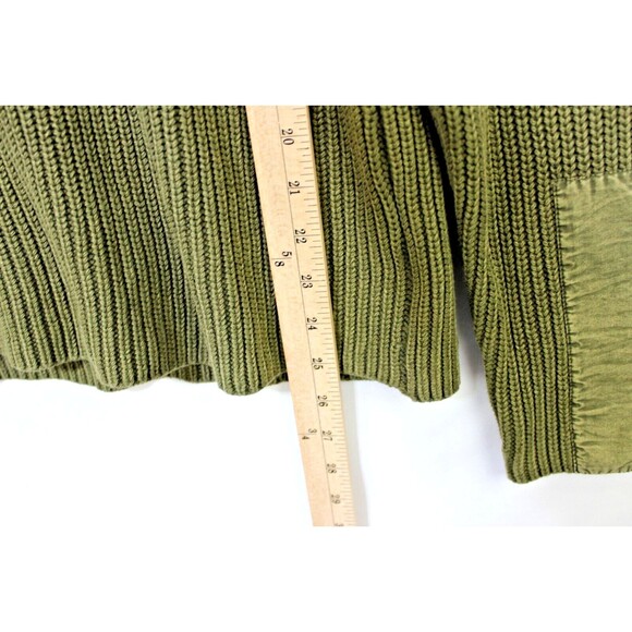 Orvis Sweater Mens Medium Green Pullover 1/4 Button 100% Cotton Outdoors Casual - Picture 6 of 10